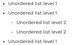 An example of an unordered list
